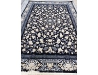 فرش 700 شانه طرح جانان زمینه سرمه ای